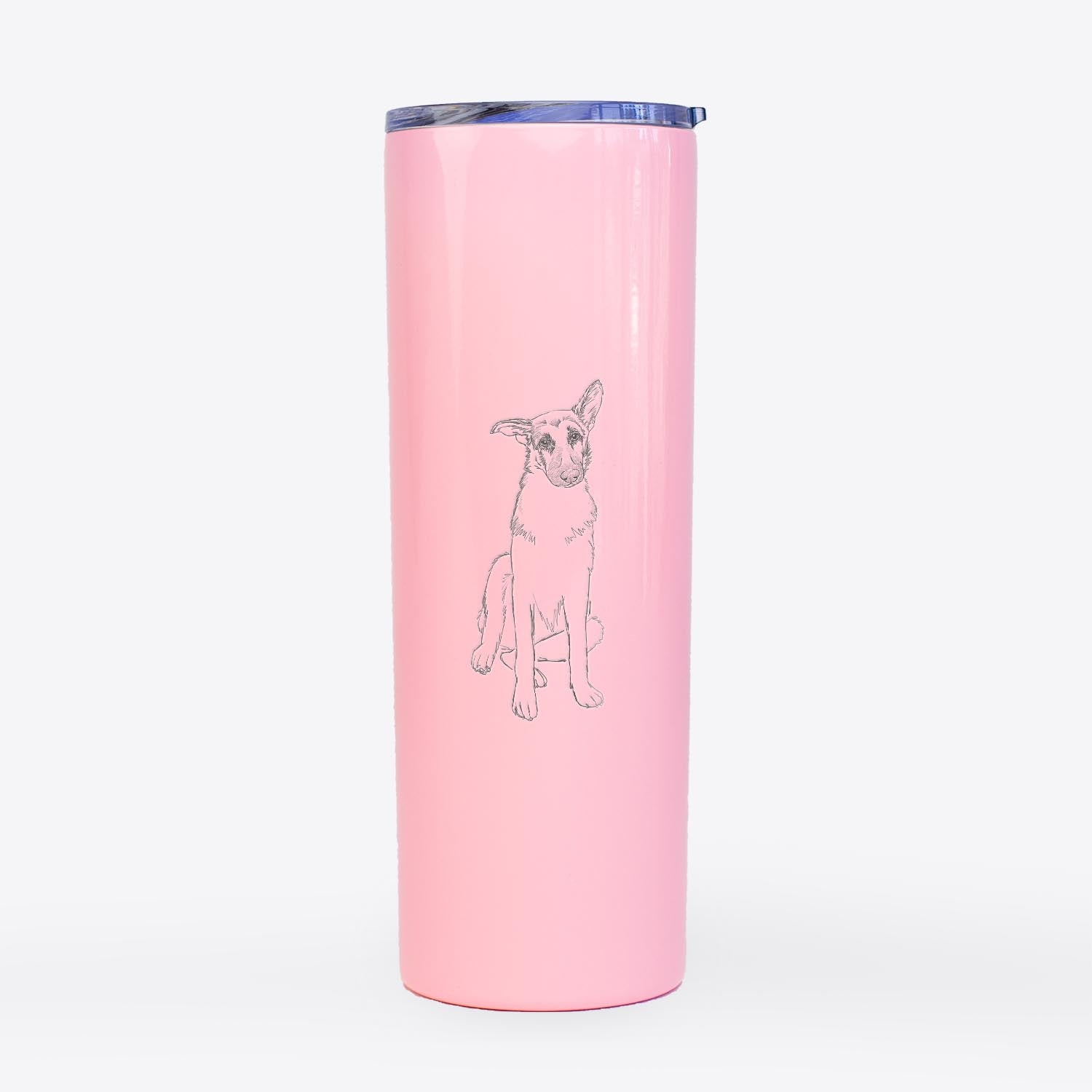 Doodled Riley the German Shepherd - 20oz Skinny Tumbler