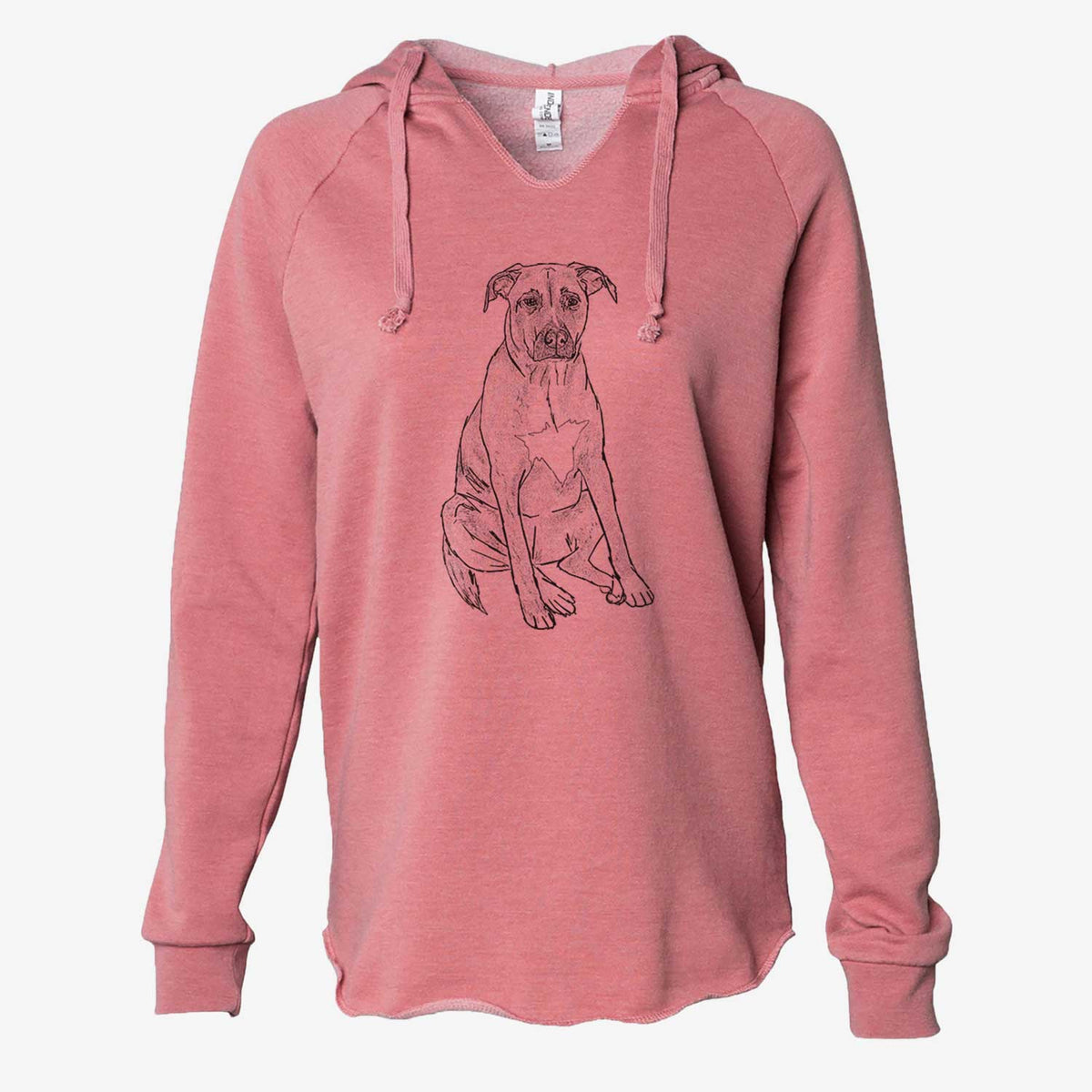 Doodled Riley the Mixed breed - Cali Wave Hooded Sweatshirt