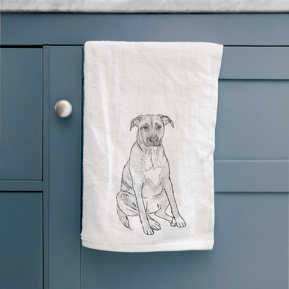 Doodled Riley the Mixed Breed Decorative Hand Towel