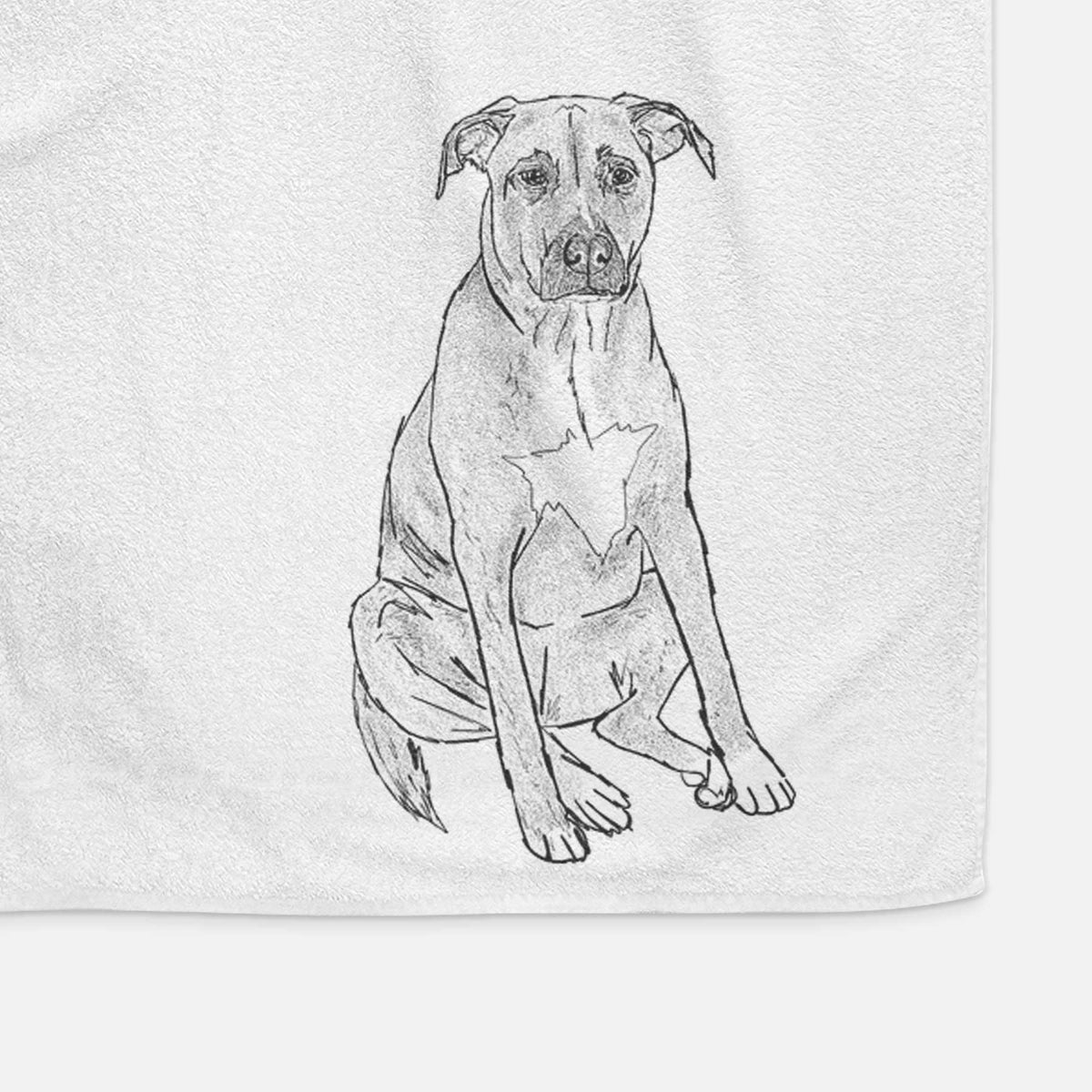 Doodled Riley the Mixed Breed Decorative Hand Towel