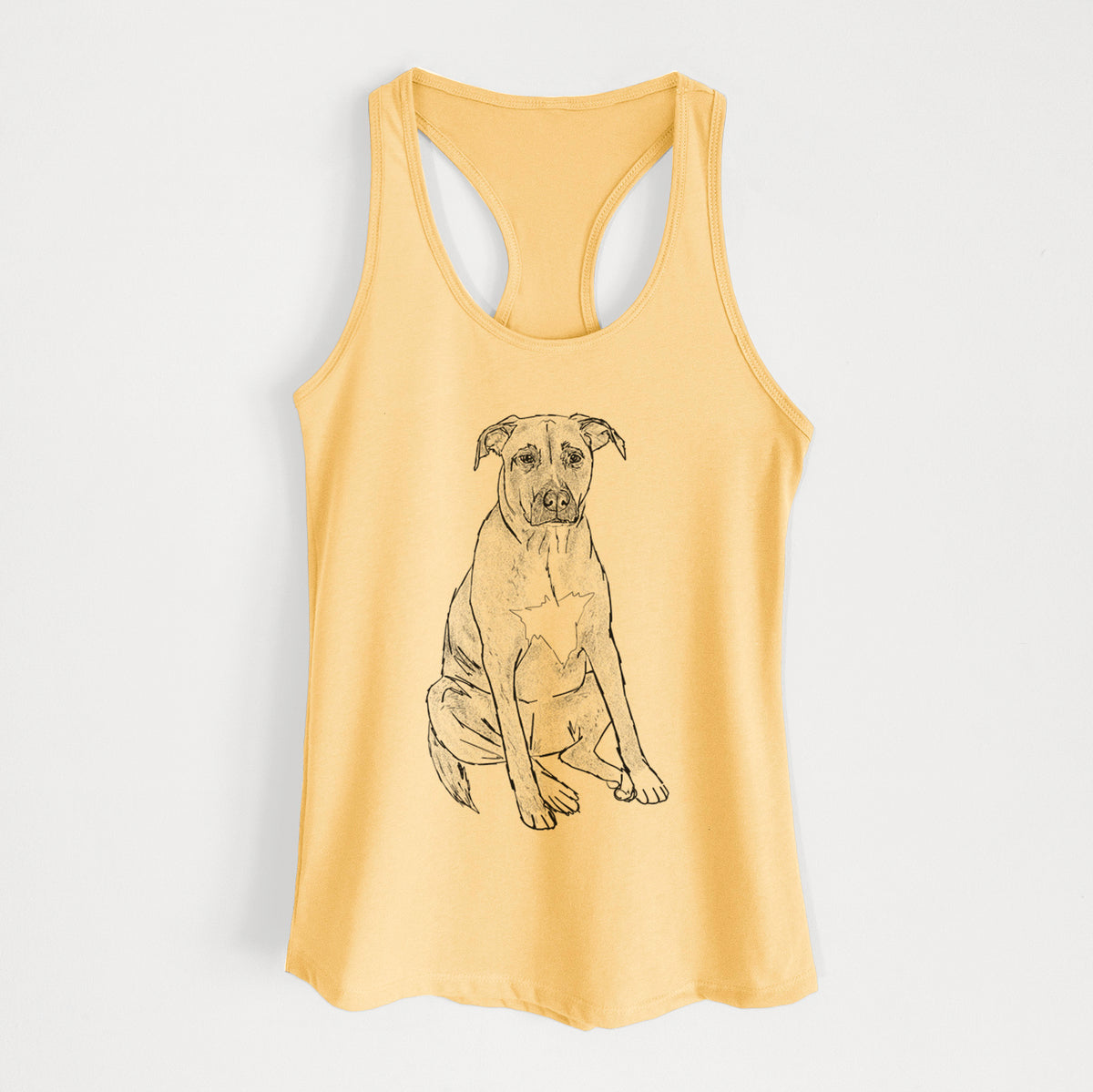 Doodled Riley the Mixed Breed - Women's Racerback Tanktop