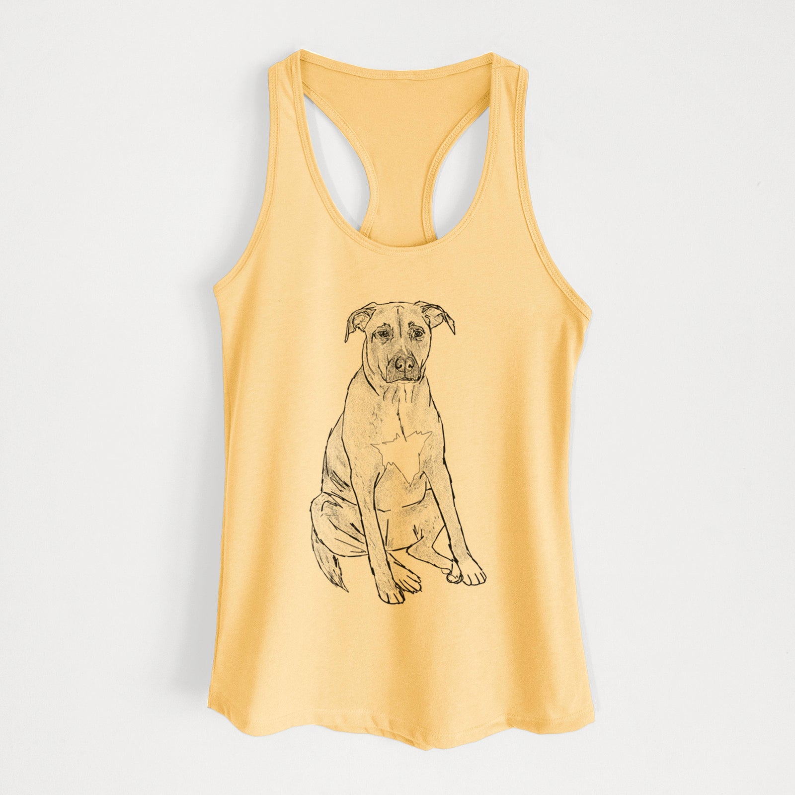 Doodled Riley the Mixed Breed - Women's Racerback Tanktop