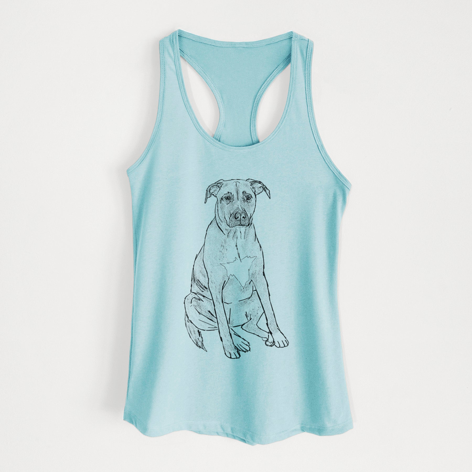 Doodled Riley the Mixed Breed - Women's Racerback Tanktop