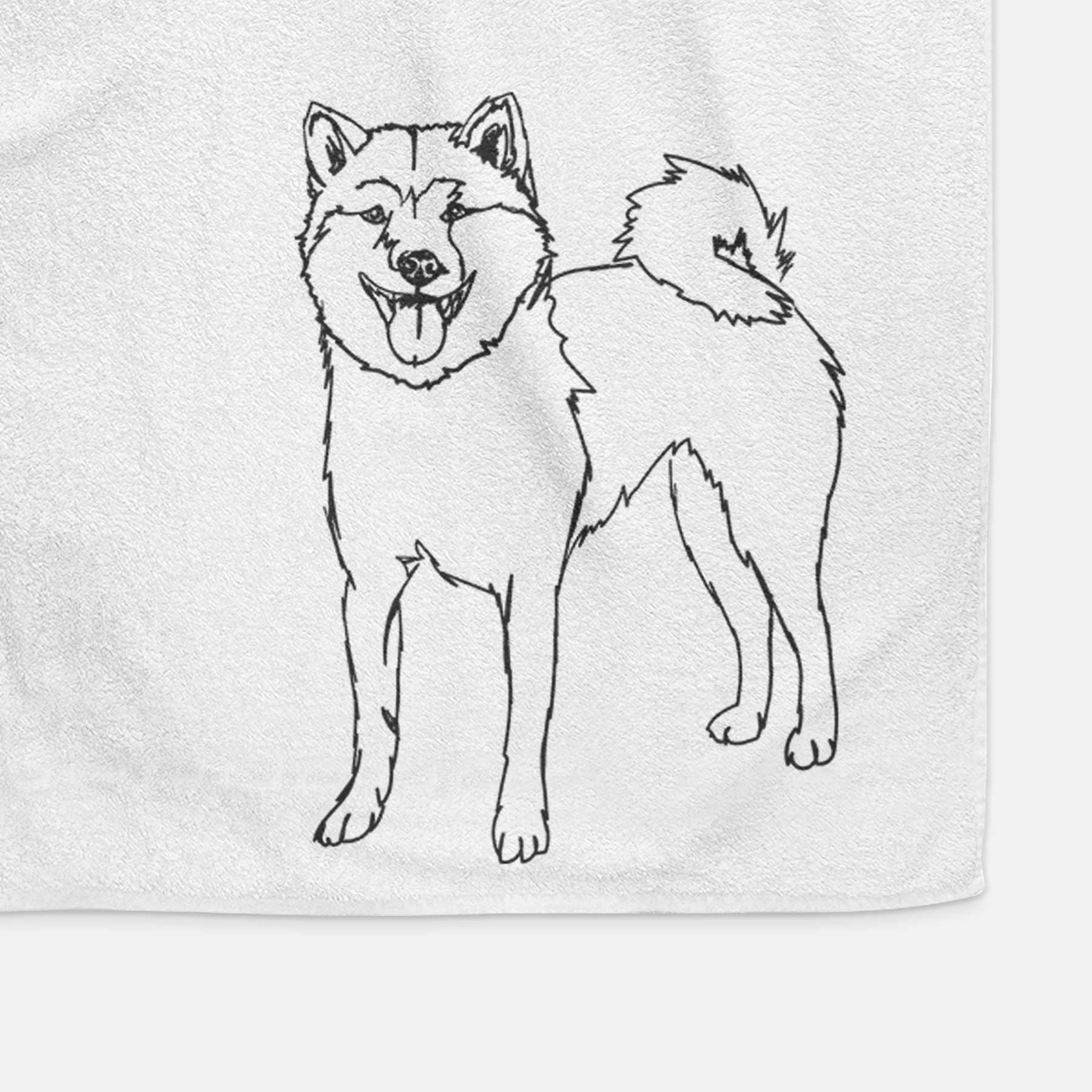 Doodled Rin the Shiba Inu Decorative Hand Towel