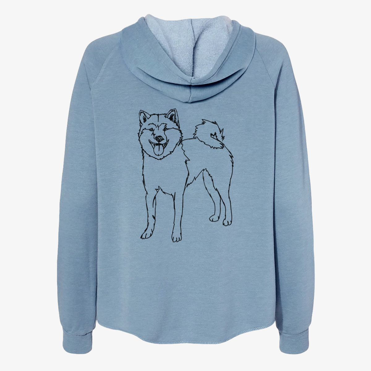 Doodled Rin the Shiba Inu - Women's Cali Wave Zip-Up Sweatshirt