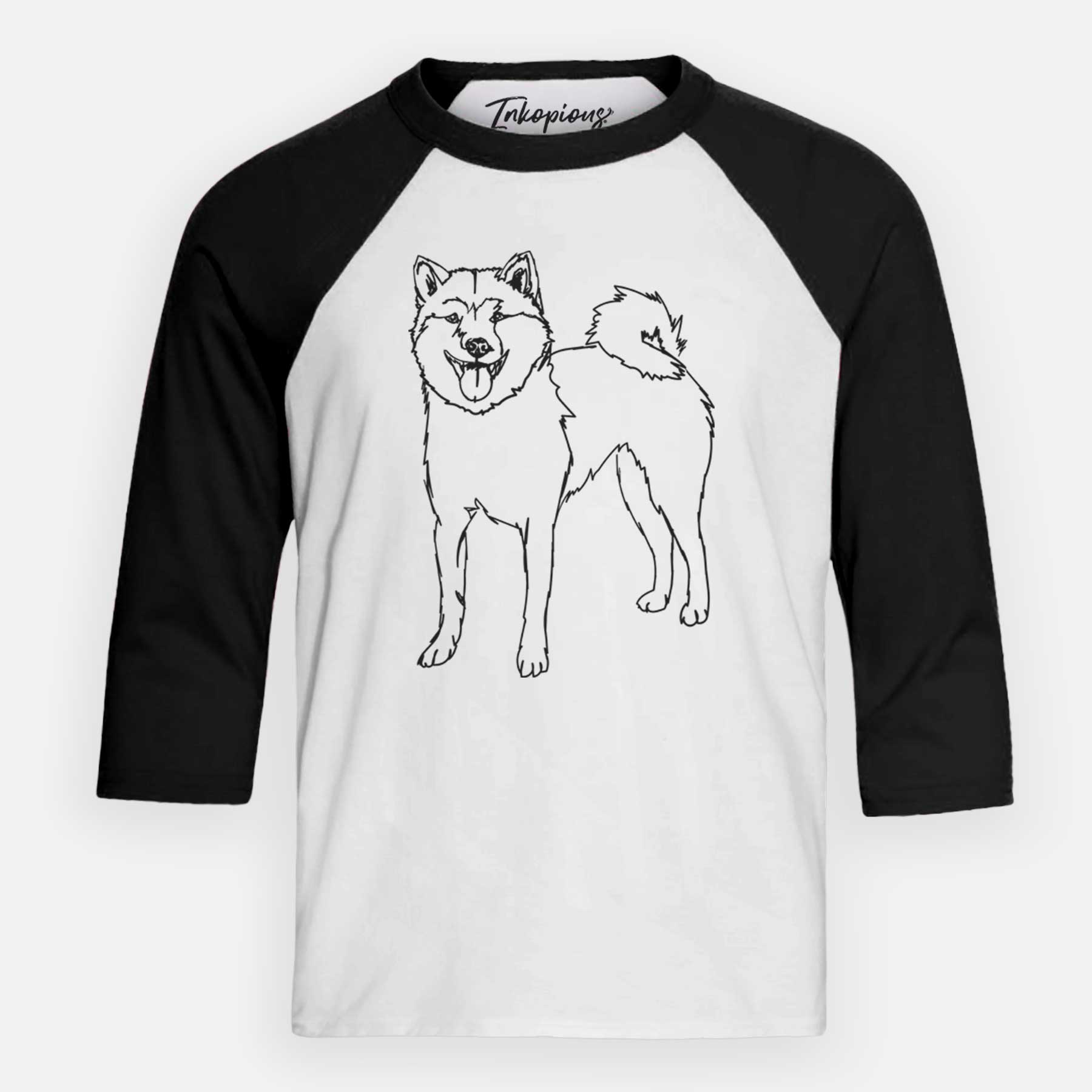 Doodled Rin the Shiba Inu - Youth 3/4 Long Sleeve