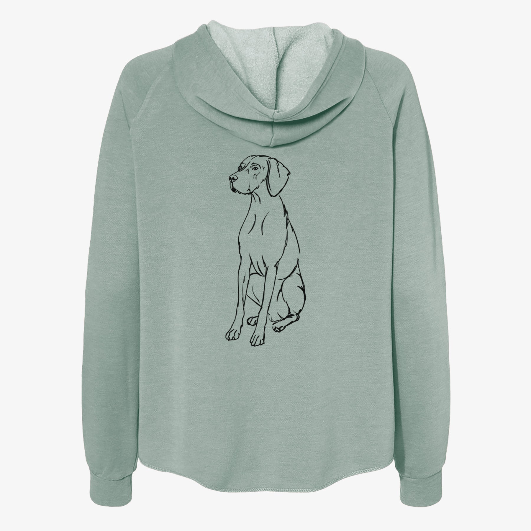 Doodled Rio the Vizsla - Women's Cali Wave Zip-Up Sweatshirt