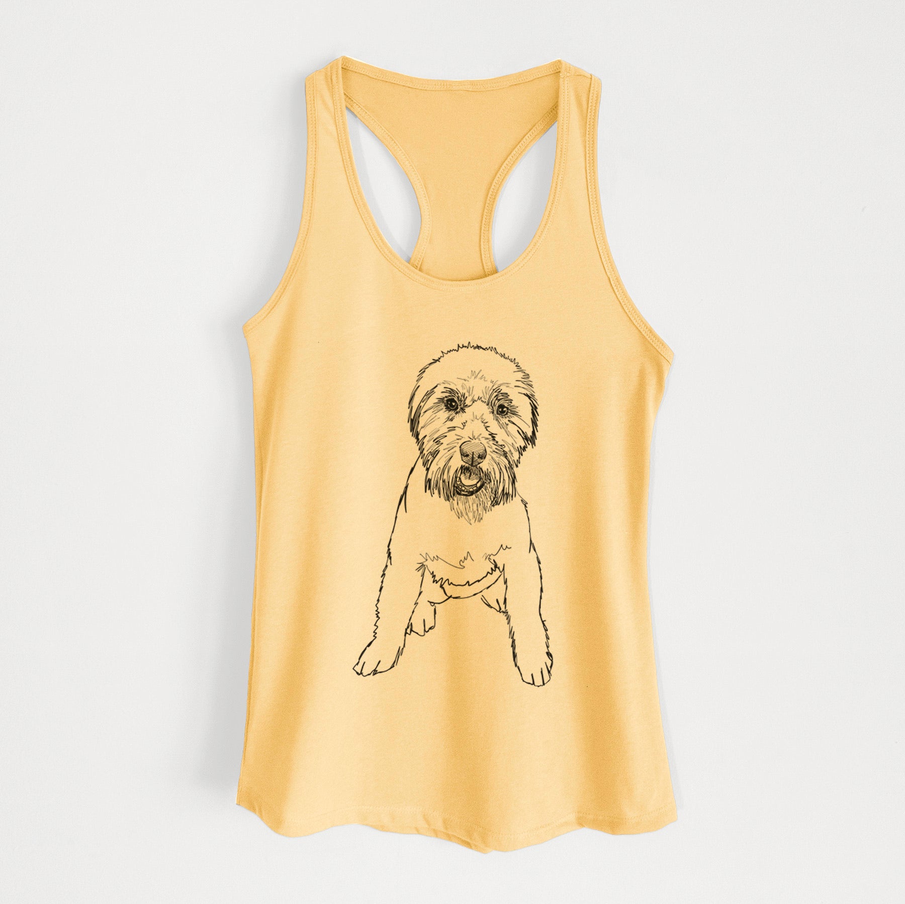 Doodled Riona the Soft Coated Wheaten Terrier - Women's Racerback Tanktop