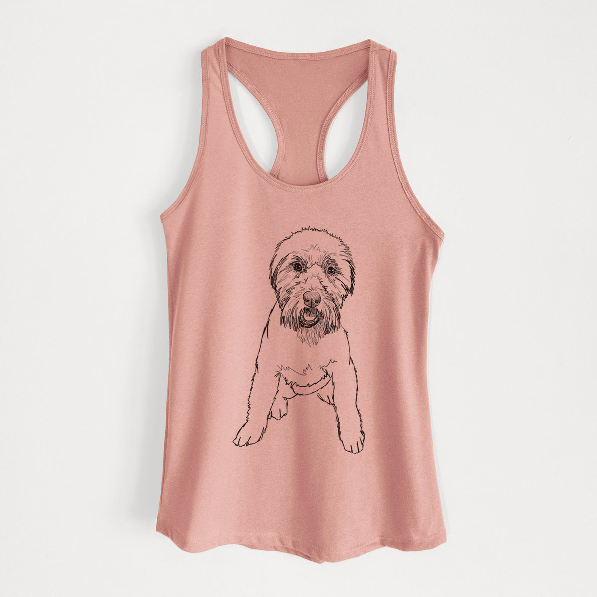 Doodled Riona the Soft Coated Wheaten Terrier - Women's Racerback Tanktop