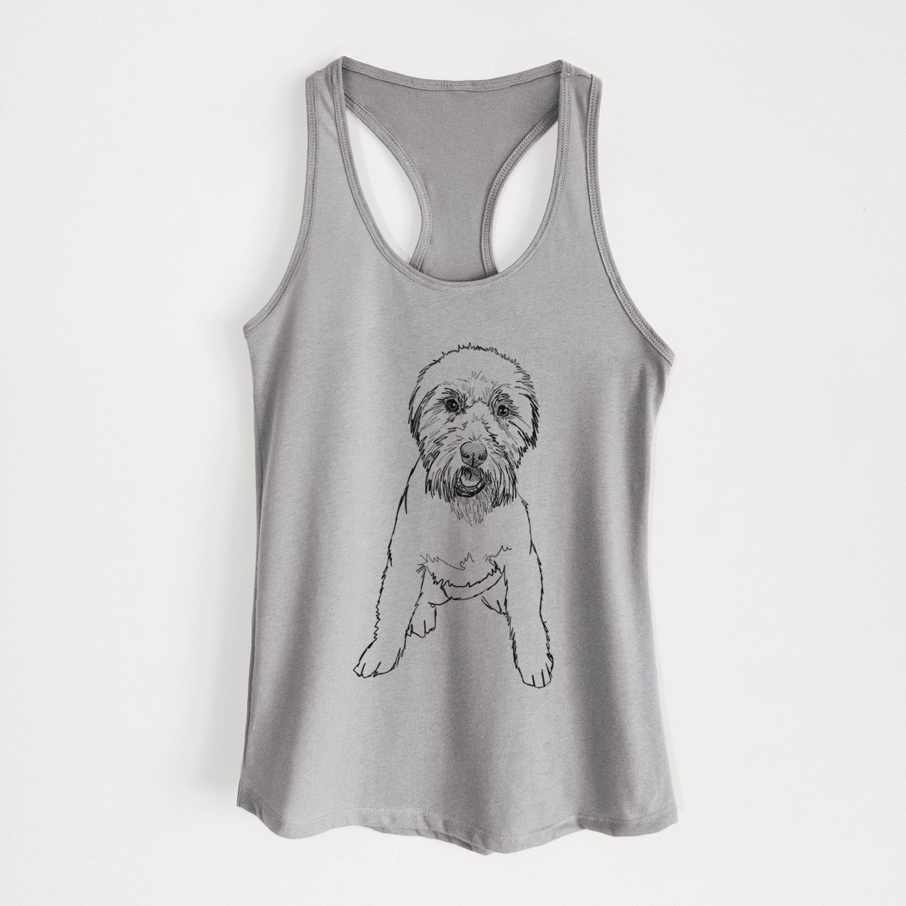 Doodled Riona the Soft Coated Wheaten Terrier - Women's Racerback Tanktop