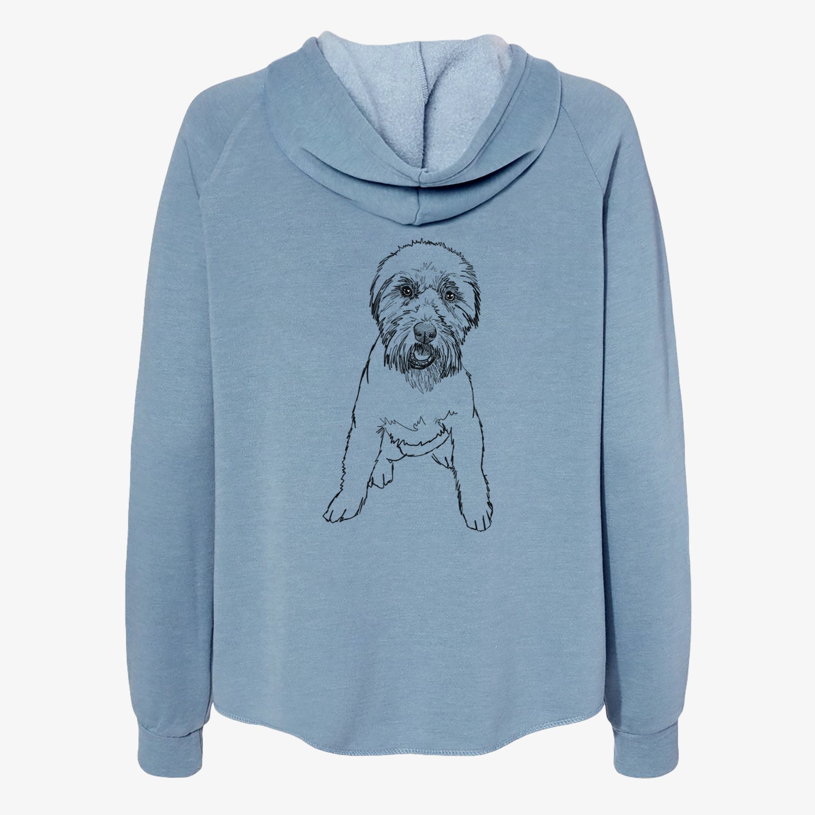Doodled Riona the Soft Coated Wheaten Terrier - Women's Cali Wave Zip-Up Sweatshirt