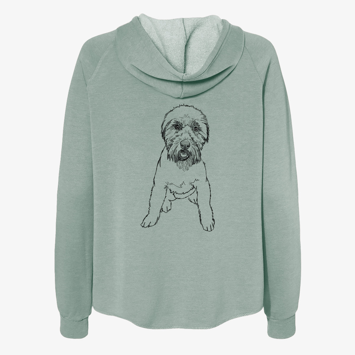Doodled Riona the Soft Coated Wheaten Terrier - Women's Cali Wave Zip-Up Sweatshirt