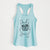 Doodled River the French Bulldog - Women's Racerback Tanktop