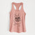 Doodled River the French Bulldog - Women's Racerback Tanktop