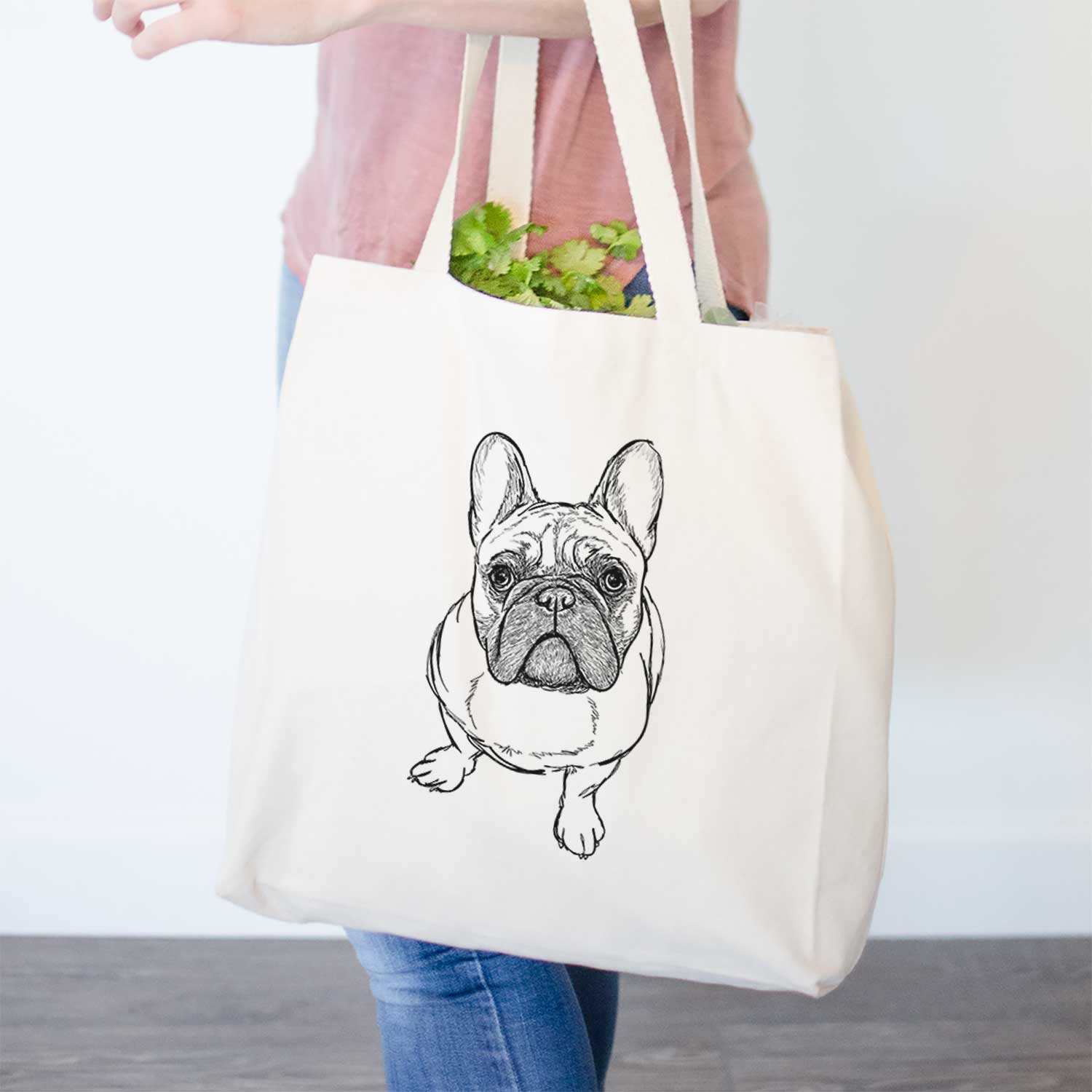 Doodled River the French Bulldog - Tote Bag