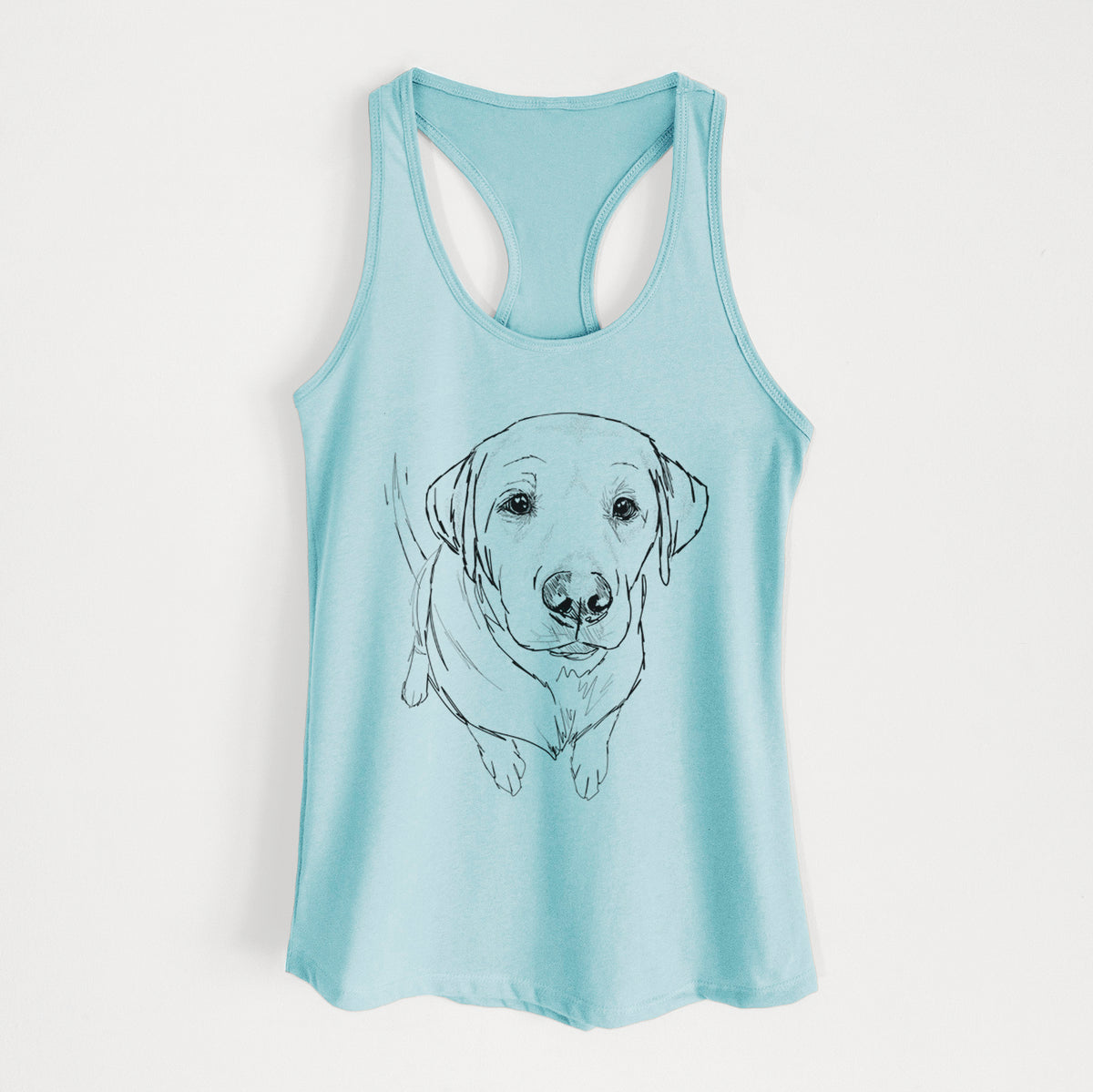 Doodled Rizzo the Labrador Retriever - Women&#39;s Racerback Tanktop