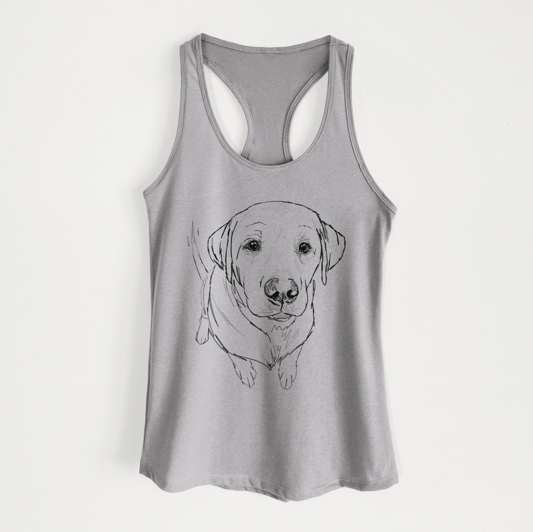 Doodled Rizzo the Labrador Retriever - Women's Racerback Tanktop