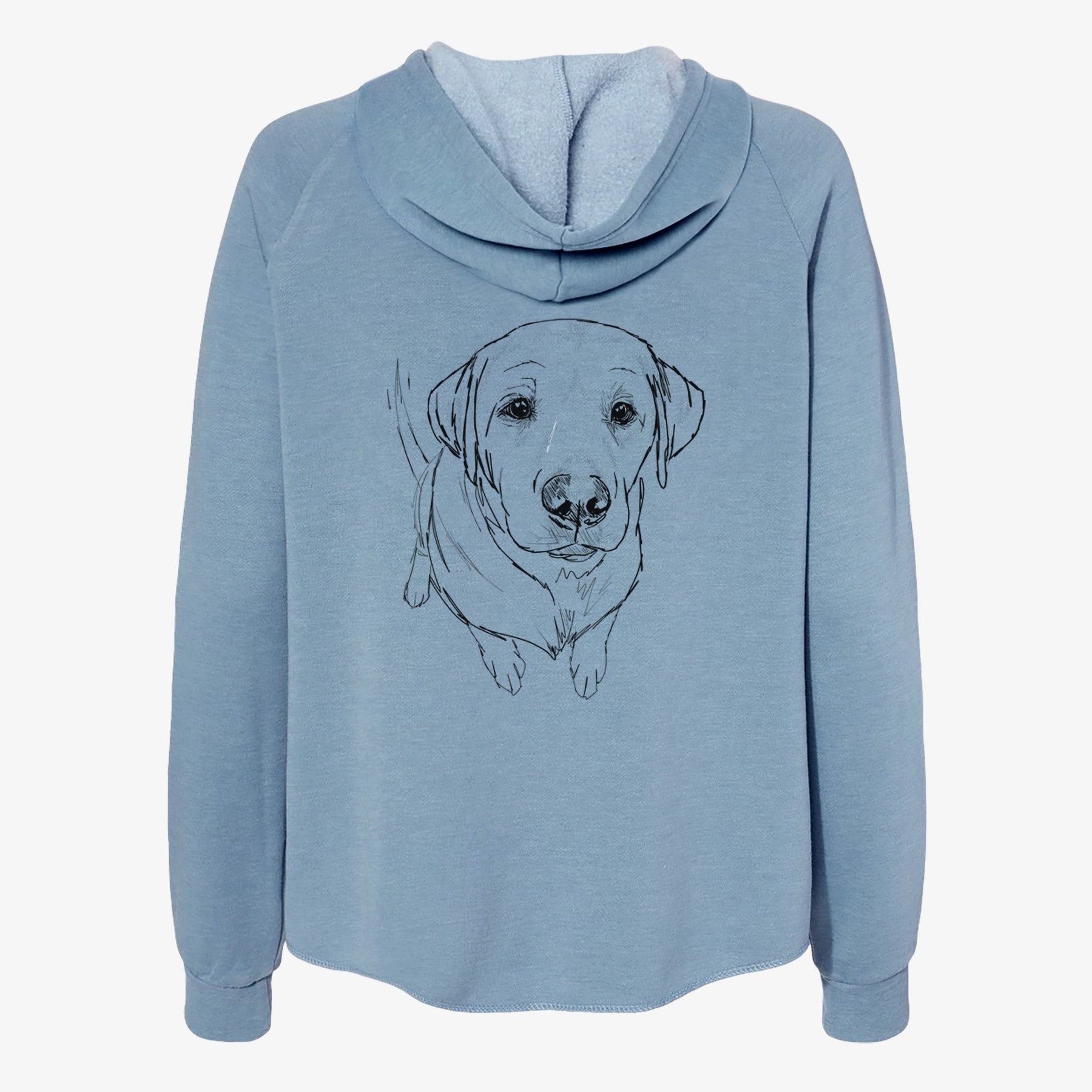 Doodled Rizzo the Labrador Retriever - Women's Cali Wave Zip-Up Sweatshirt