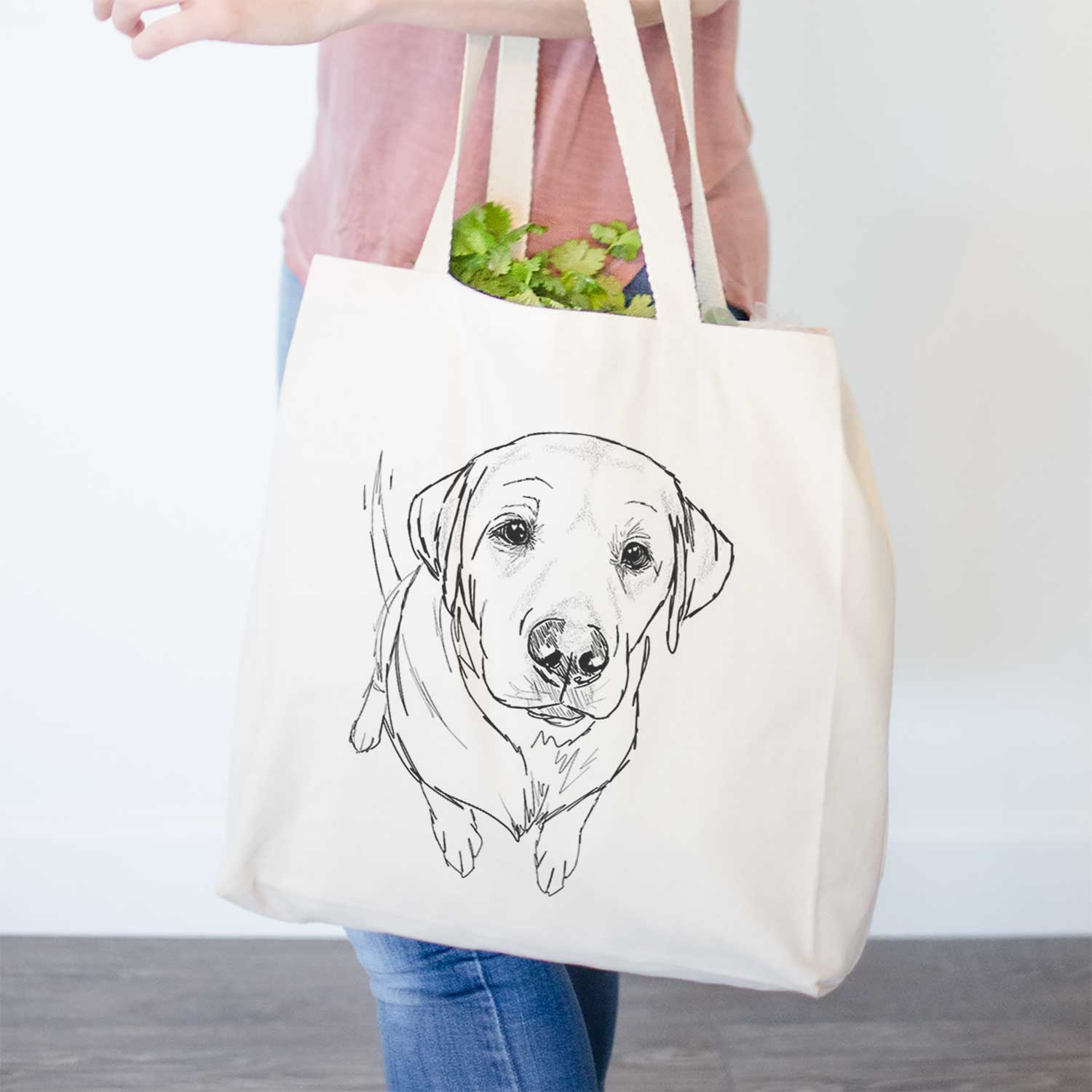 Doodled Rizzo the Labrador Retriever - Tote Bag