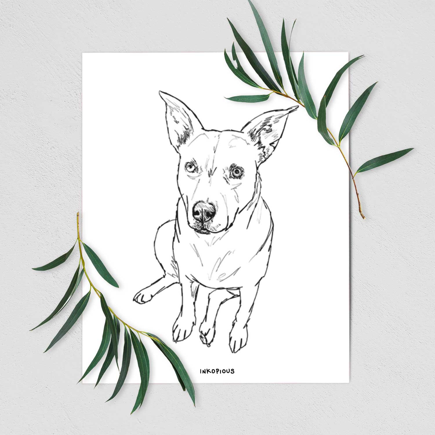 Doodled Rockstar the Mixed Breed Art Print