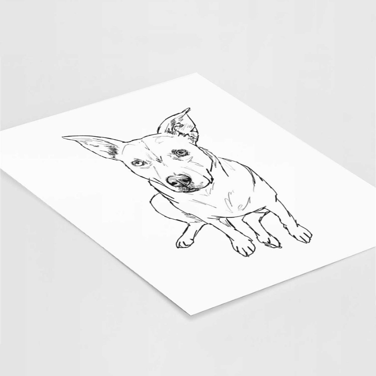 Doodled Rockstar the Mixed Breed Art Print