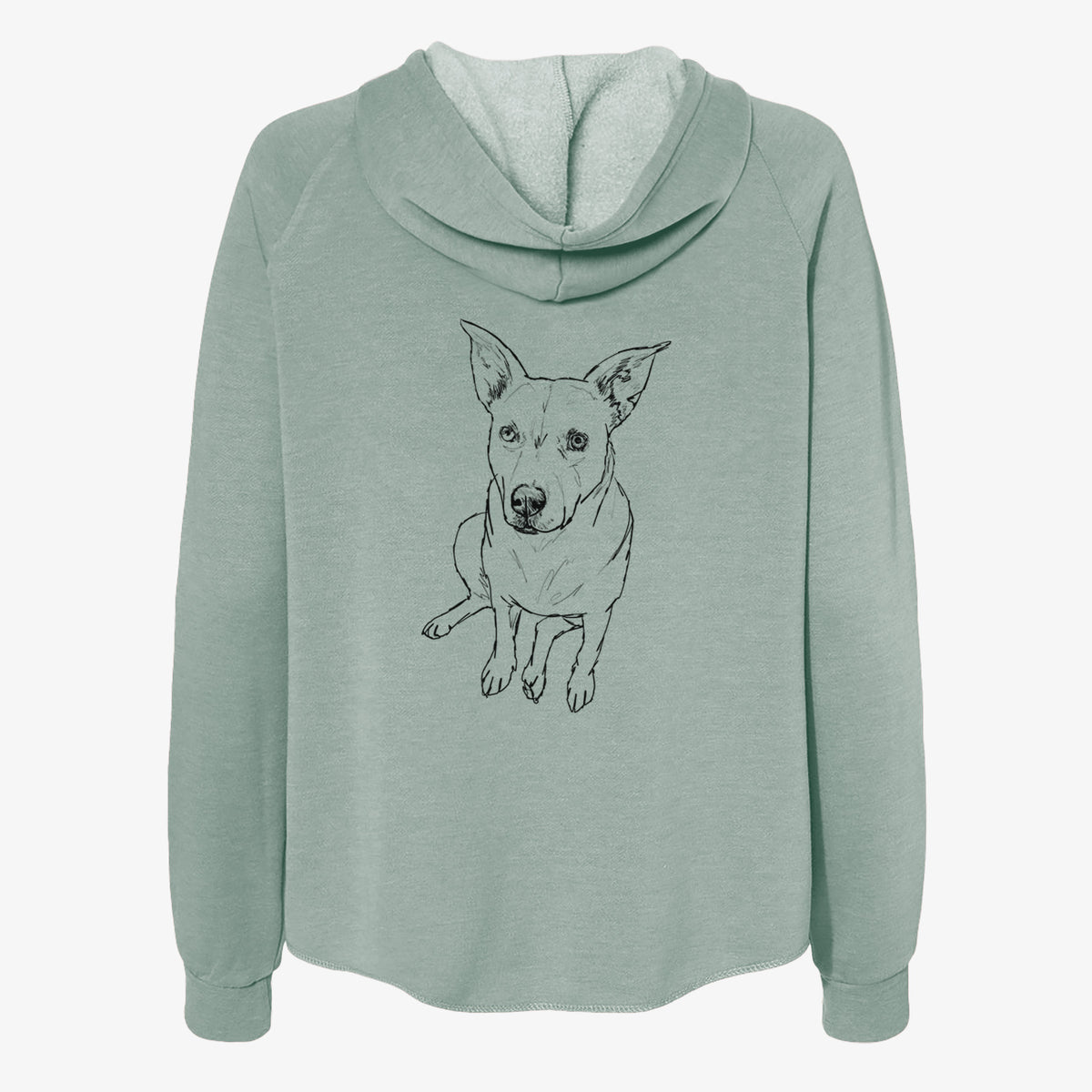 Doodled Rockstar the Mixed Breed - Women's Cali Wave Zip-Up Sweatshirt