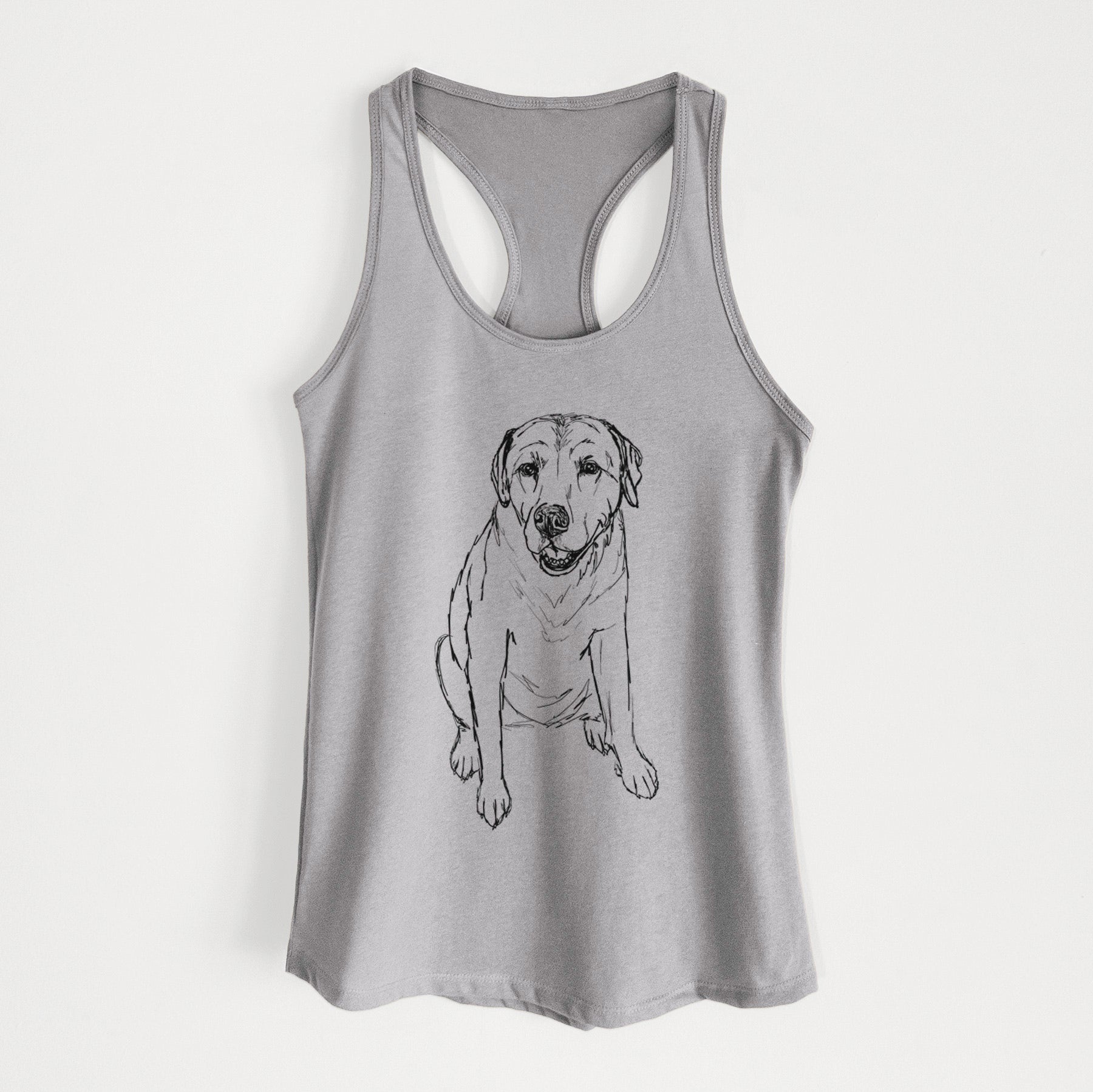 Doodled Rocky the Yellow Lab - Women's Racerback Tanktop