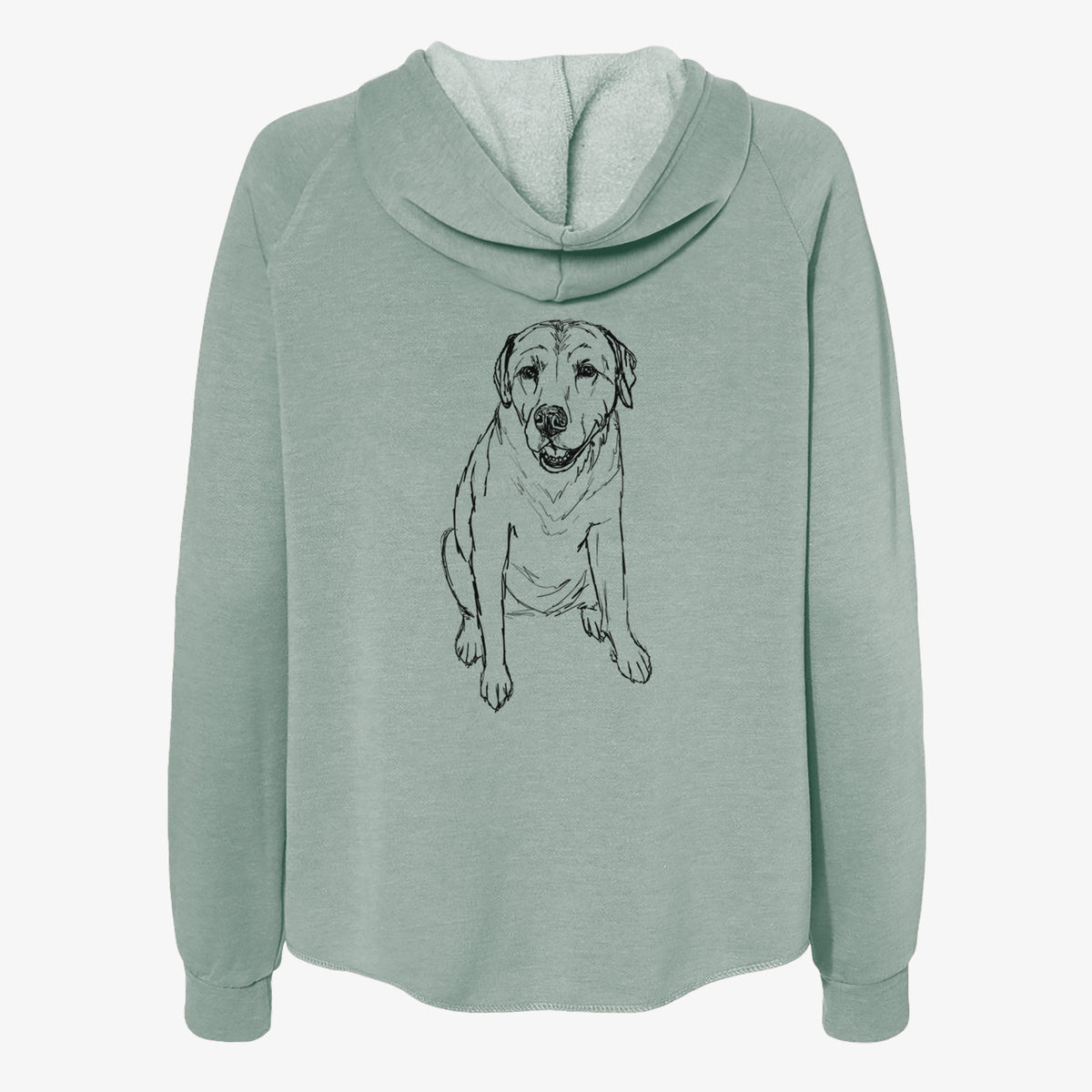 Doodled Rocky the Yellow Lab - Women's Cali Wave Zip-Up Sweatshirt