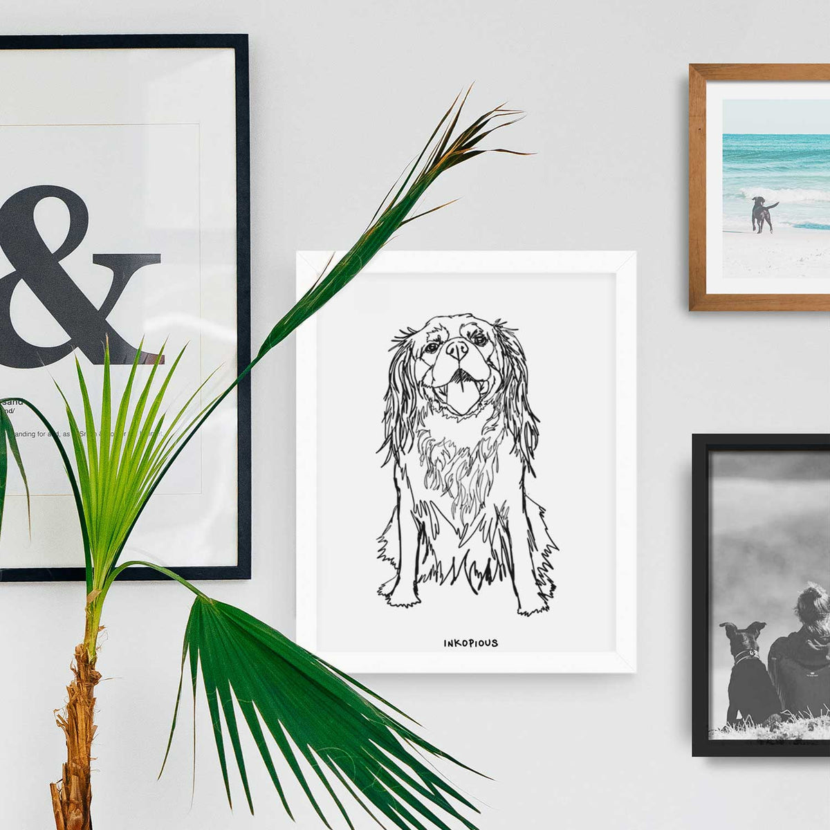 Doodled Roo the Cavalier King Charles Spaniel Art Print