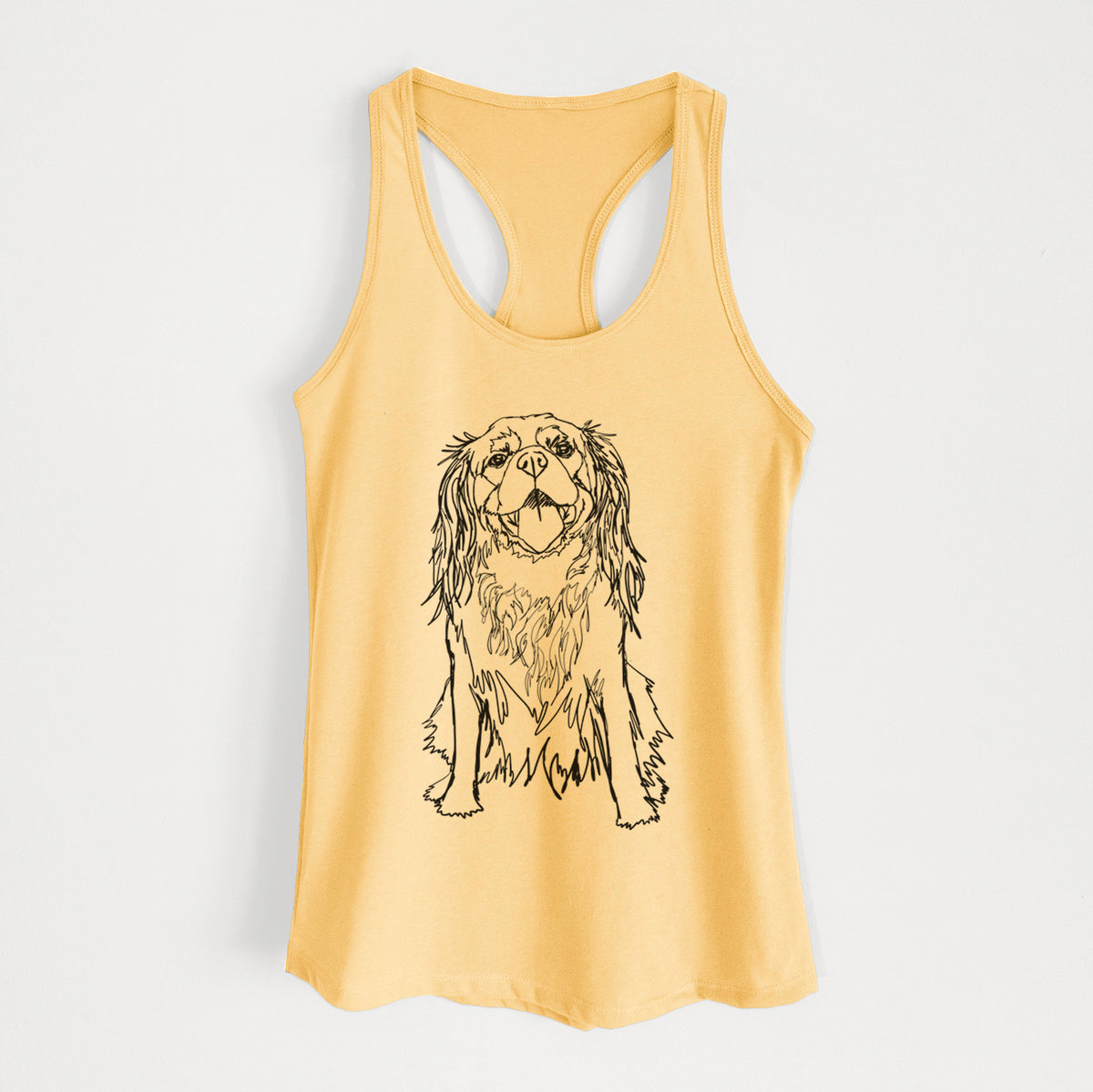 Doodled Roo the Cavalier King Charles Spaniel - Women's Racerback Tanktop