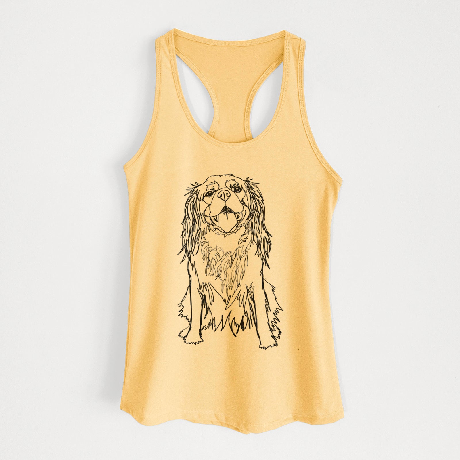 Doodled Roo the Cavalier King Charles Spaniel - Women's Racerback Tanktop