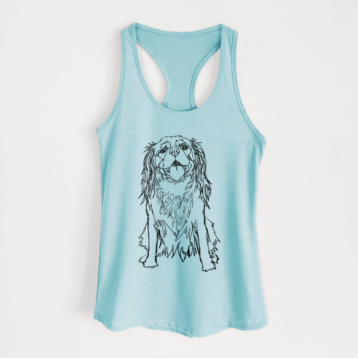 Doodled Roo the Cavalier King Charles Spaniel - Women&#39;s Racerback Tanktop