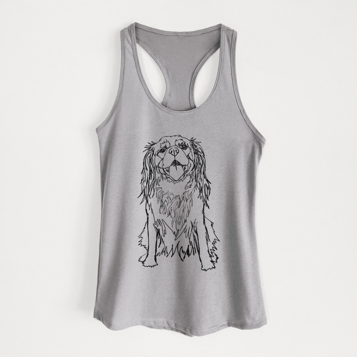 Doodled Roo the Cavalier King Charles Spaniel - Women's Racerback Tanktop