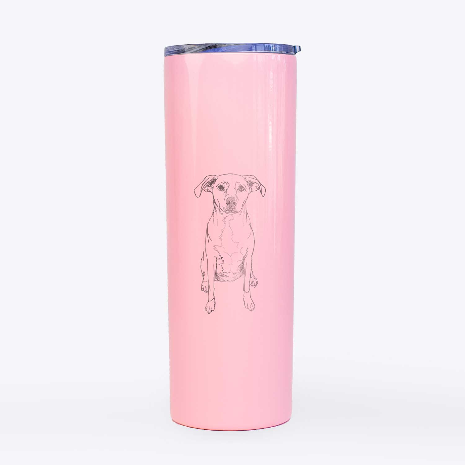 Doodled Rose Chiffon the Beagle Lab Mix - 20oz Skinny Tumbler