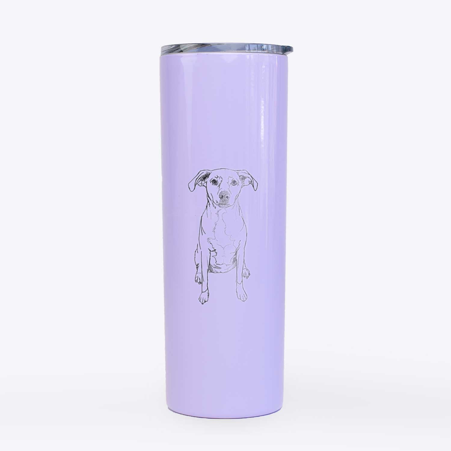 Doodled Rose Chiffon the Beagle Lab Mix - 20oz Skinny Tumbler