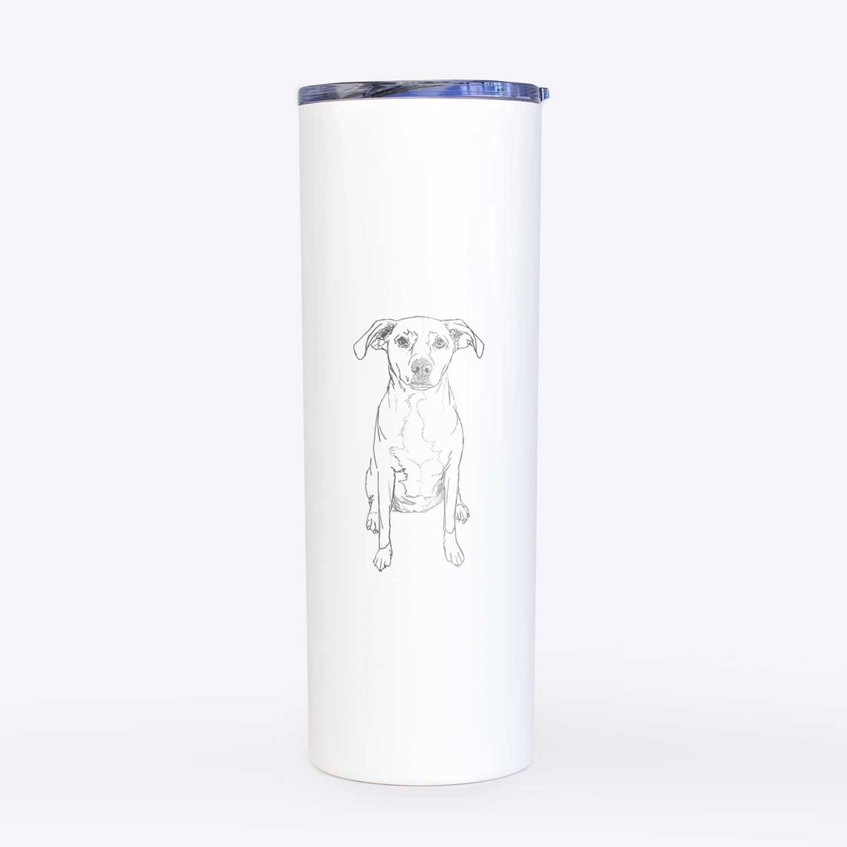 Doodled Rose Chiffon the Beagle Lab Mix - 20oz Skinny Tumbler