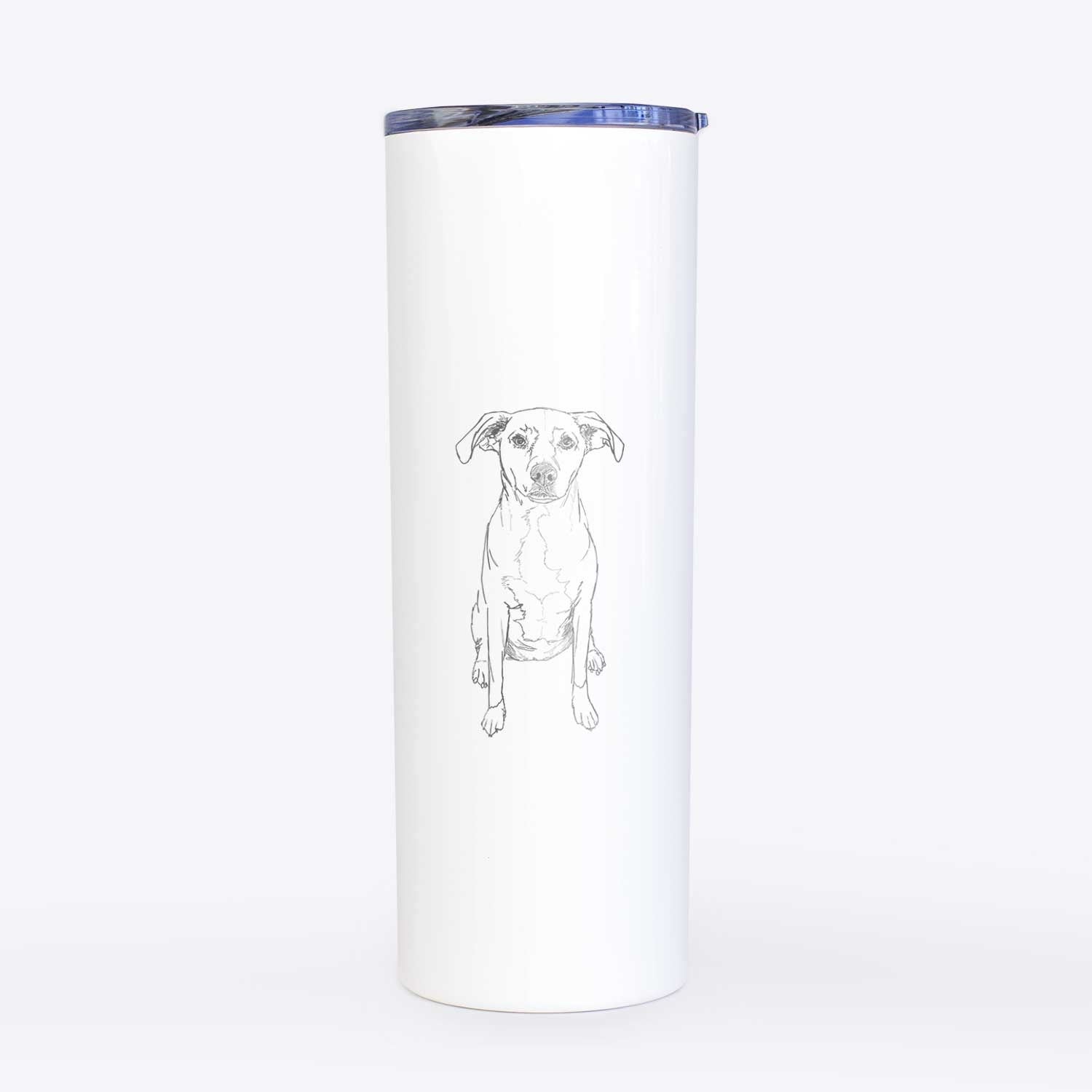 Doodled Rose Chiffon the Beagle Lab Mix - 20oz Skinny Tumbler