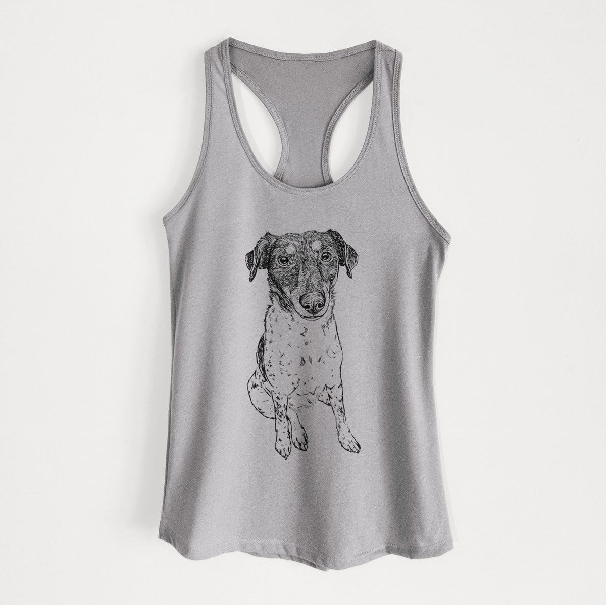 Doodled Rosie the Terrier Mix - Women's Racerback Tanktop