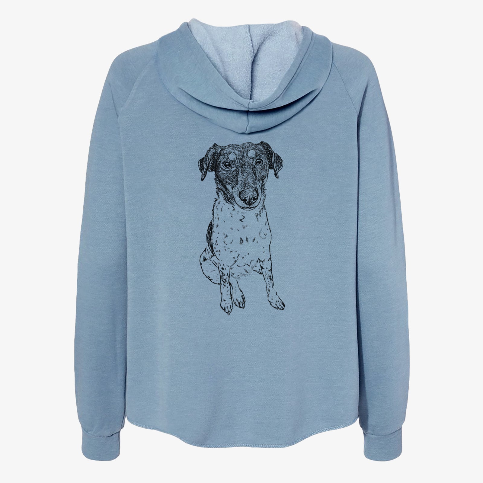 Doodled Rosie the Terrier Mix - Women's Cali Wave Zip-Up Sweatshirt