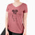 Doodled Rosie the Terrier Mix - Women's V-neck Shirt