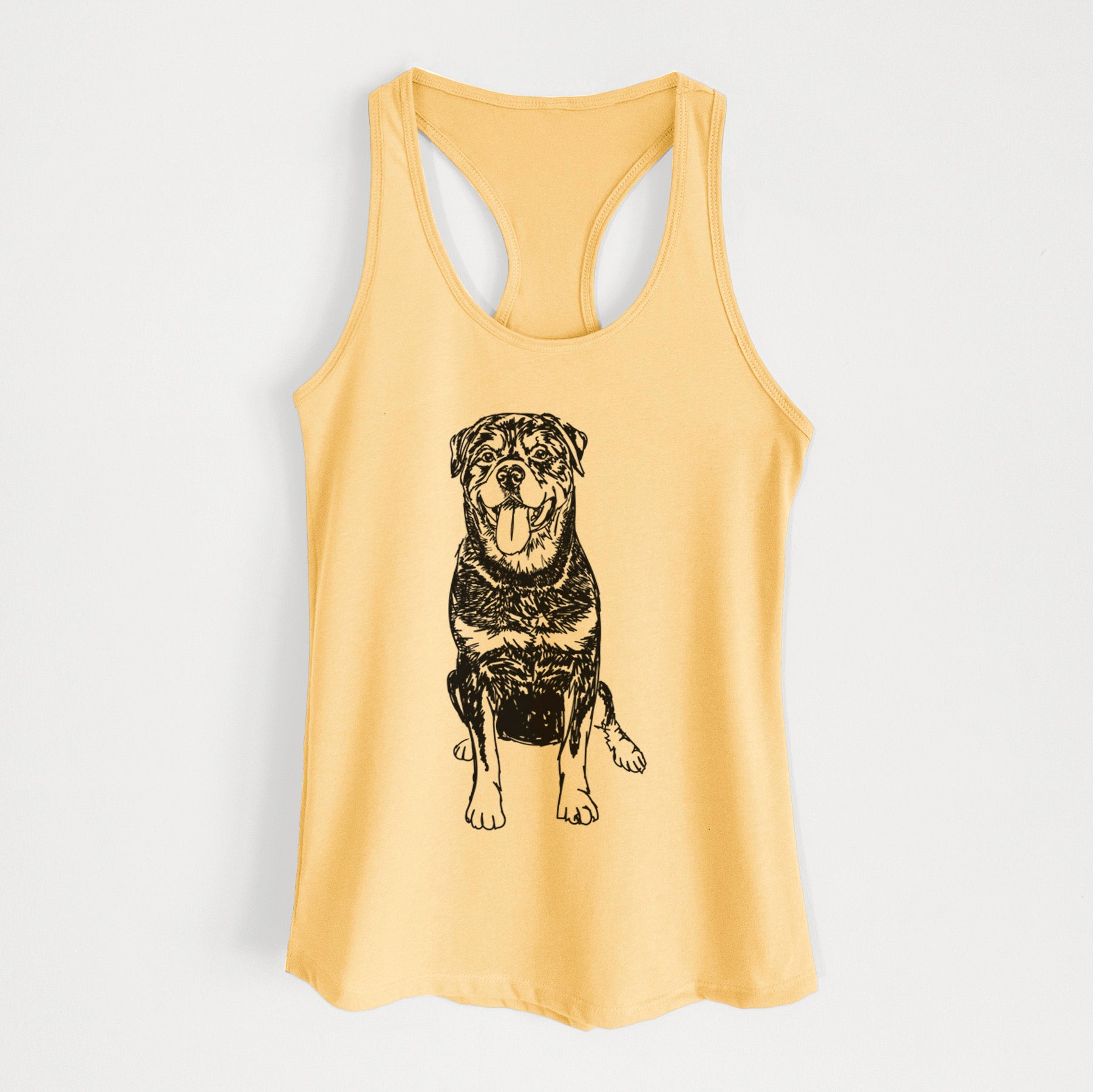 Doodled Rottweiler - Women's Racerback Tanktop