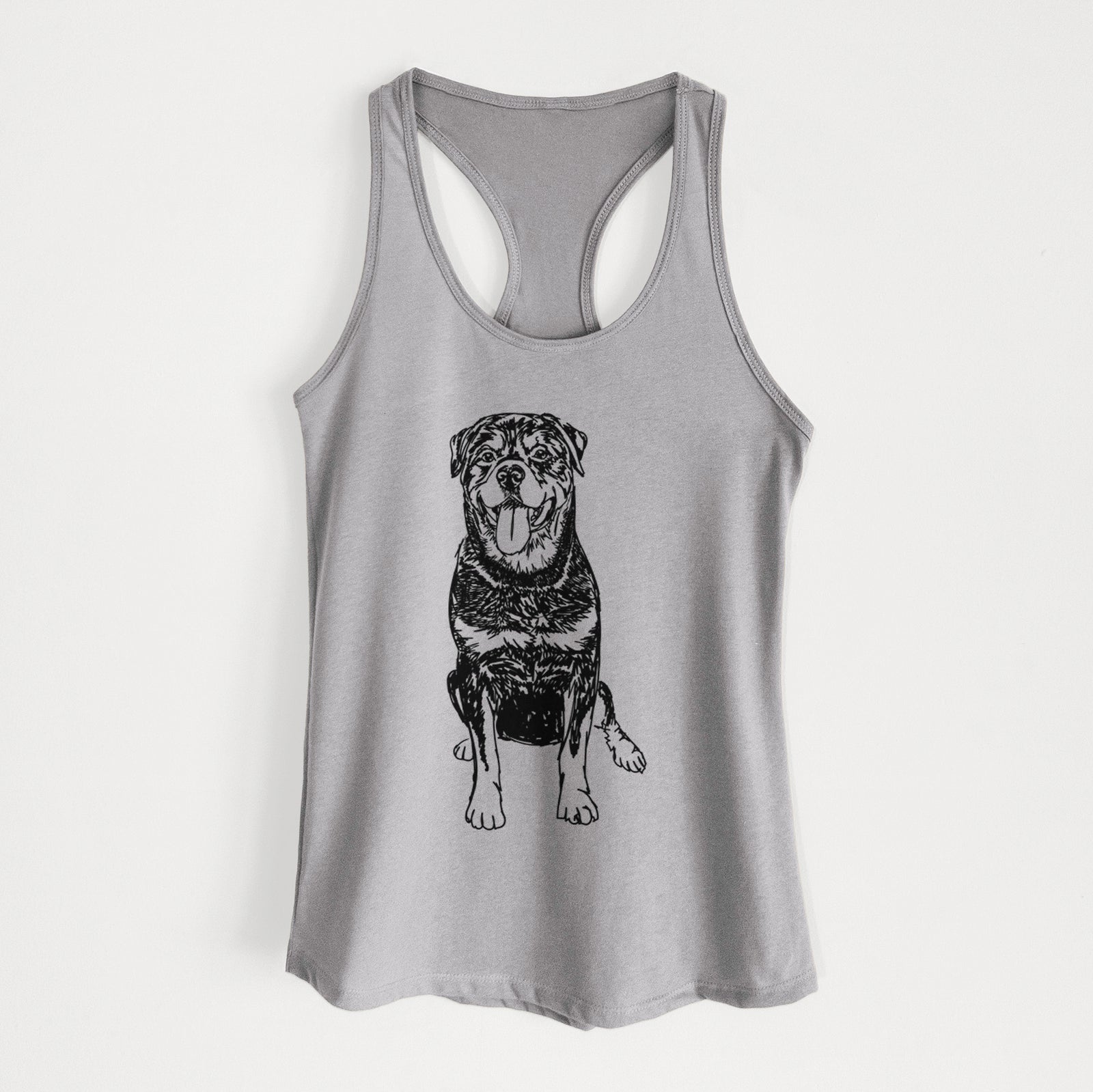 Doodled Rottweiler - Women's Racerback Tanktop