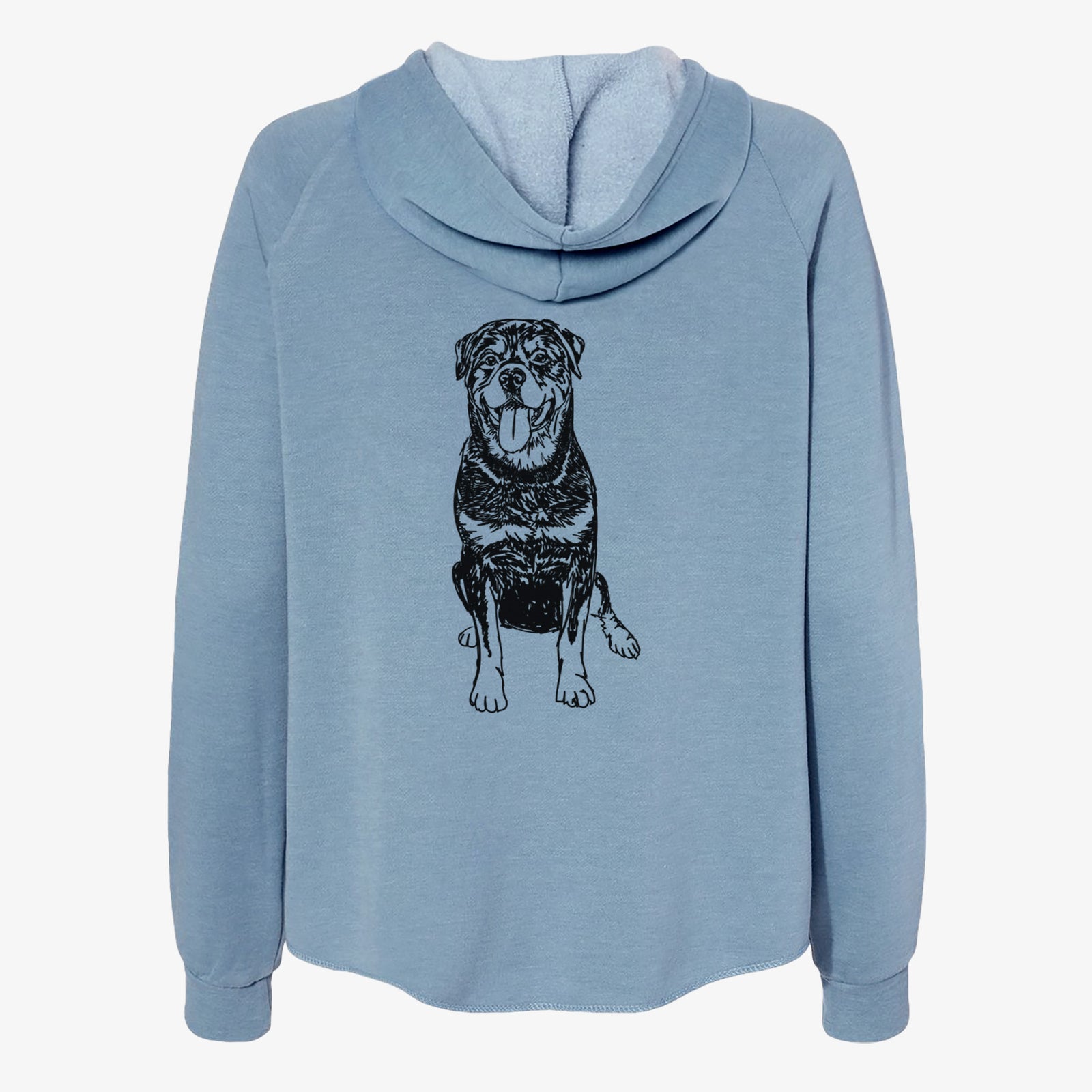 Doodled Rottweiler - Women's Cali Wave Zip-Up Sweatshirt