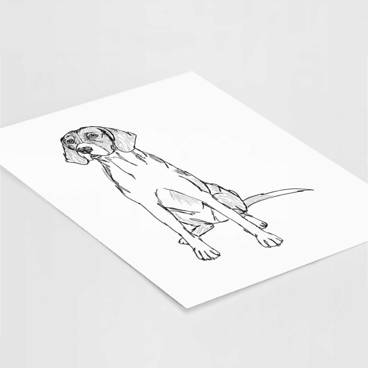Doodled Rox the American Foxhound Art Print