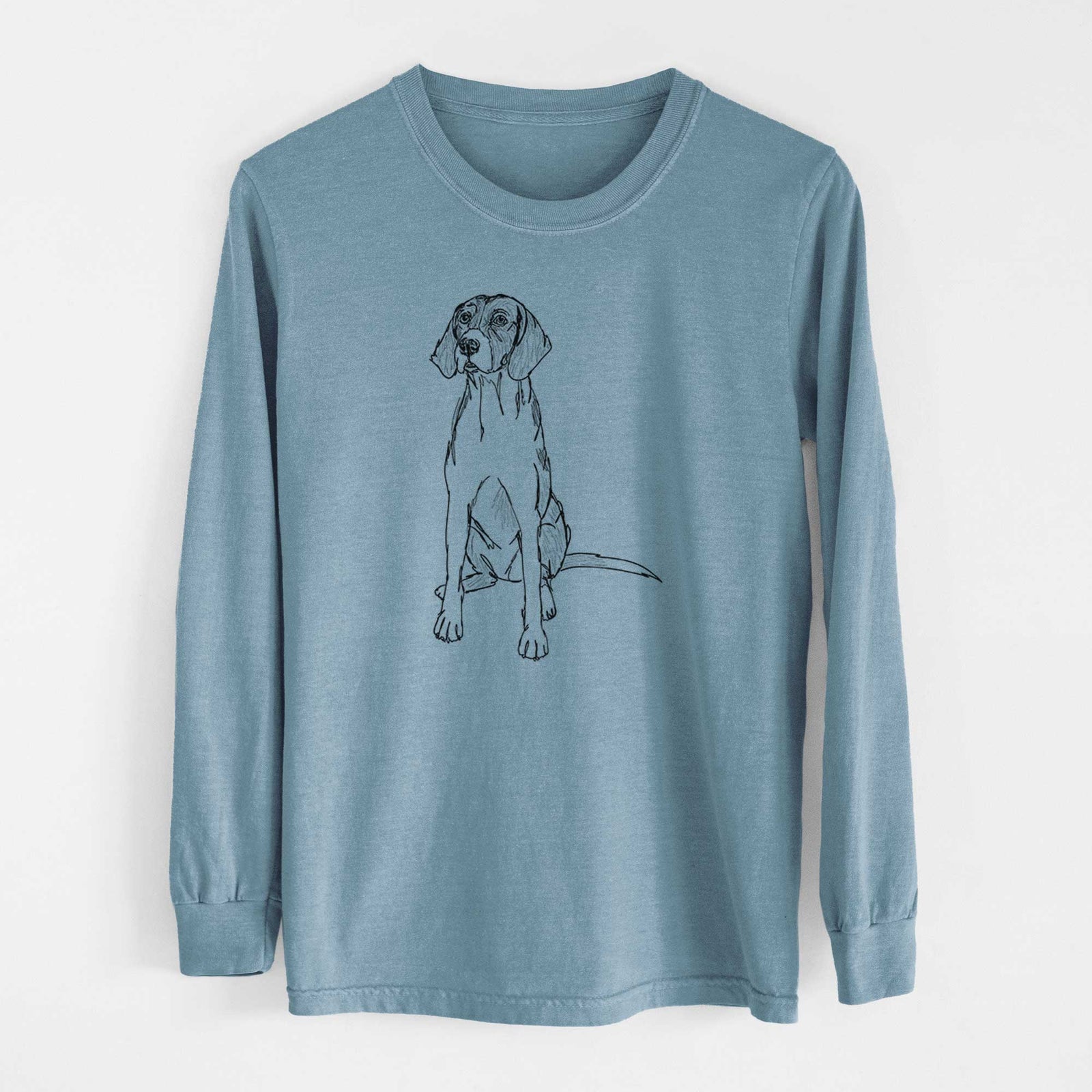 Doodled Rox the American Foxhound - Heavyweight 100% Cotton Long Sleeve