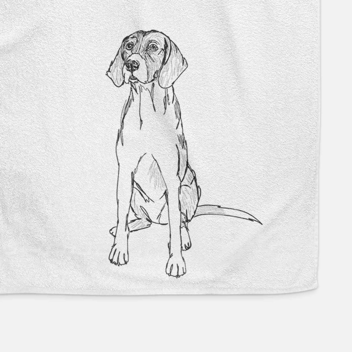 Doodled Rox the American Foxhound Decorative Hand Towel