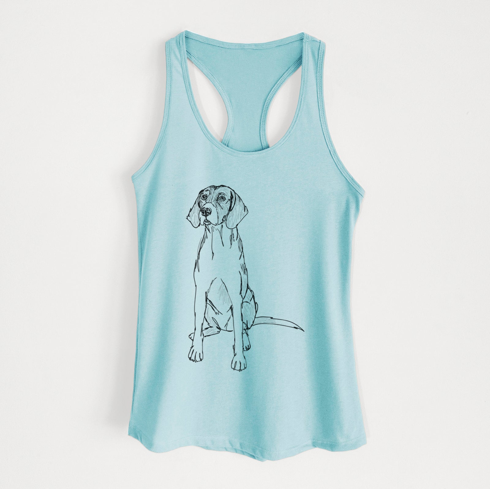 Doodled Rox the American Foxhound - Women's Racerback Tanktop