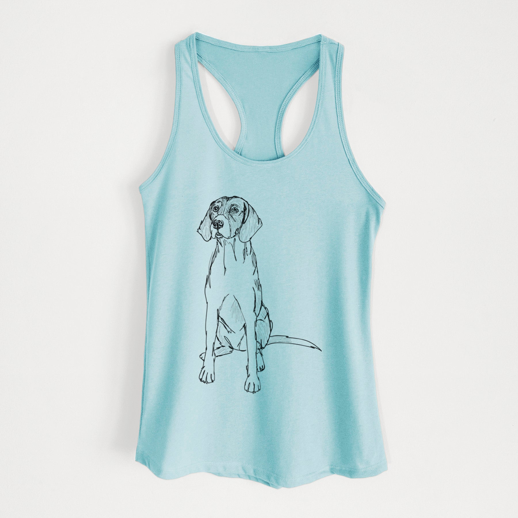 Doodled Rox the American Foxhound - Women's Racerback Tanktop