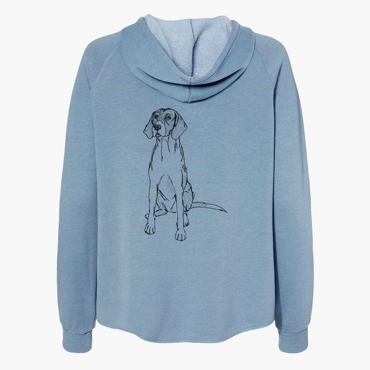 Doodled Rox the American Foxhound - Women's Cali Wave Zip-Up Sweatshirt