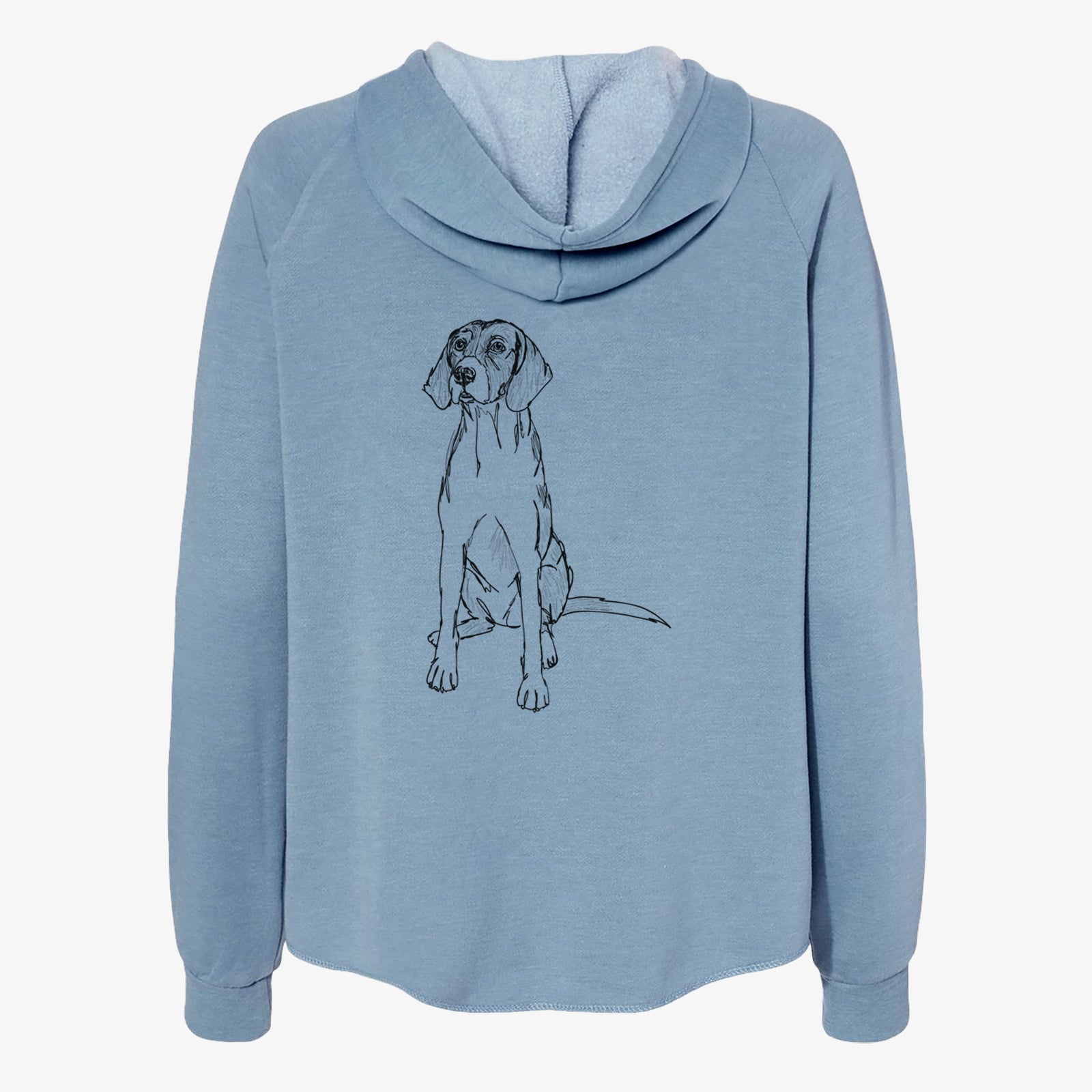 Doodled Rox the American Foxhound - Women's Cali Wave Zip-Up Sweatshirt